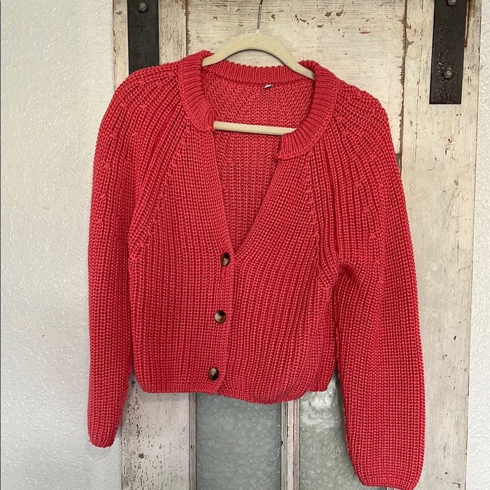 Pink chunky cardigan